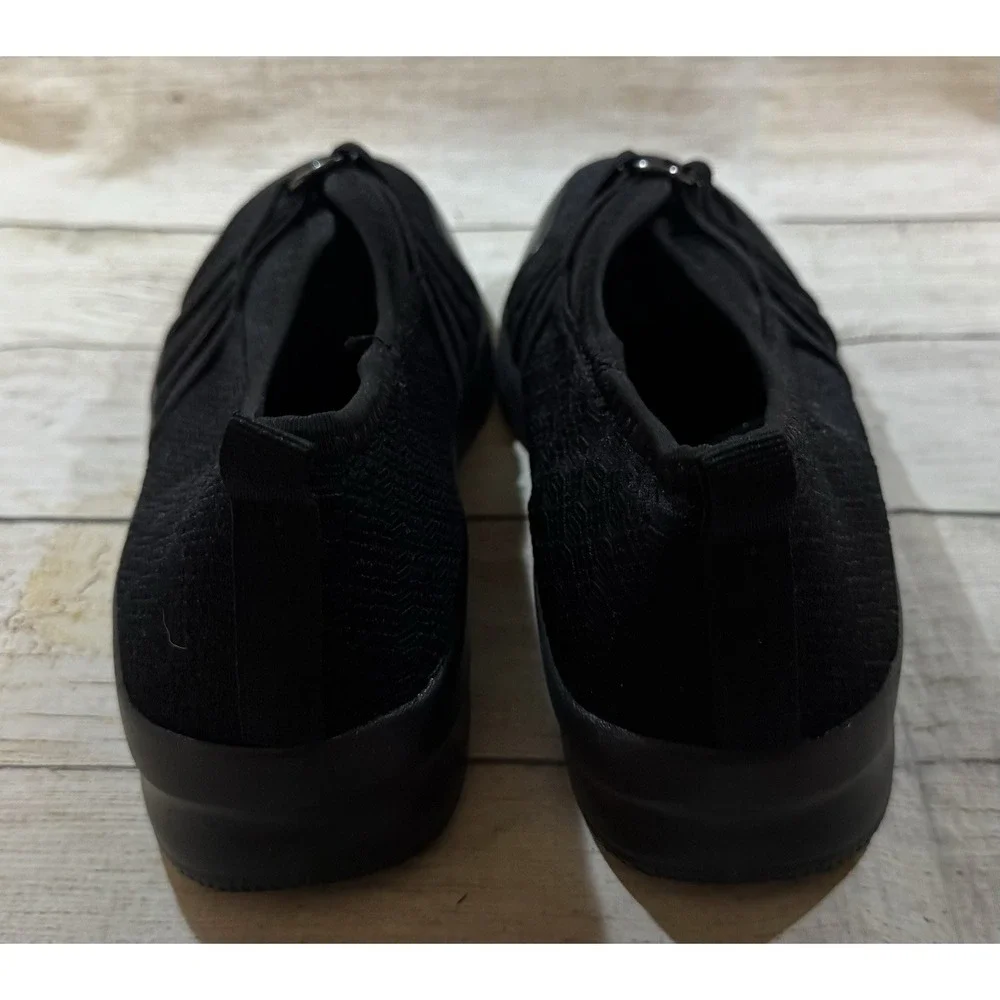 New Comfort View Comfortview Athletic Greer Black Slip On Shoes Sneakers Sz 9 WW